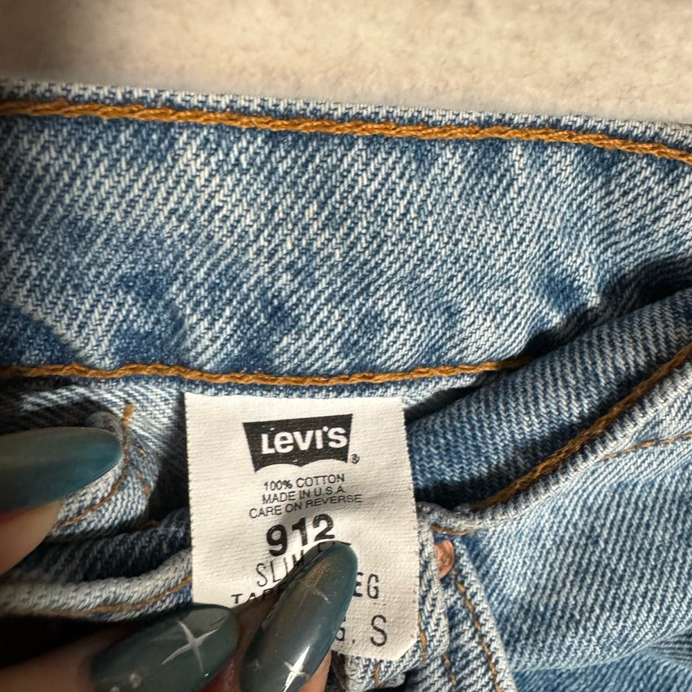 Vintage Orange Tab Levi's 921 Slim Fit Tapered LegDenim Jeans Sz‎ 8 - Picture 8 of 8